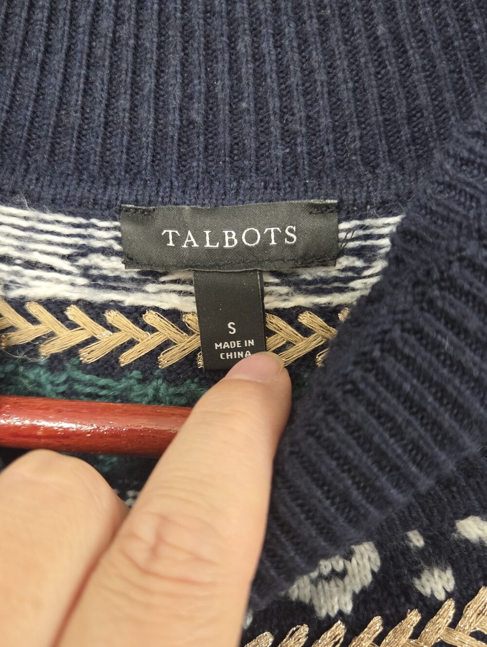 Talbots Navy Sweater Dress High Neck Pullover Womens Size Small City Chic Cozy - Picture 4 of 10